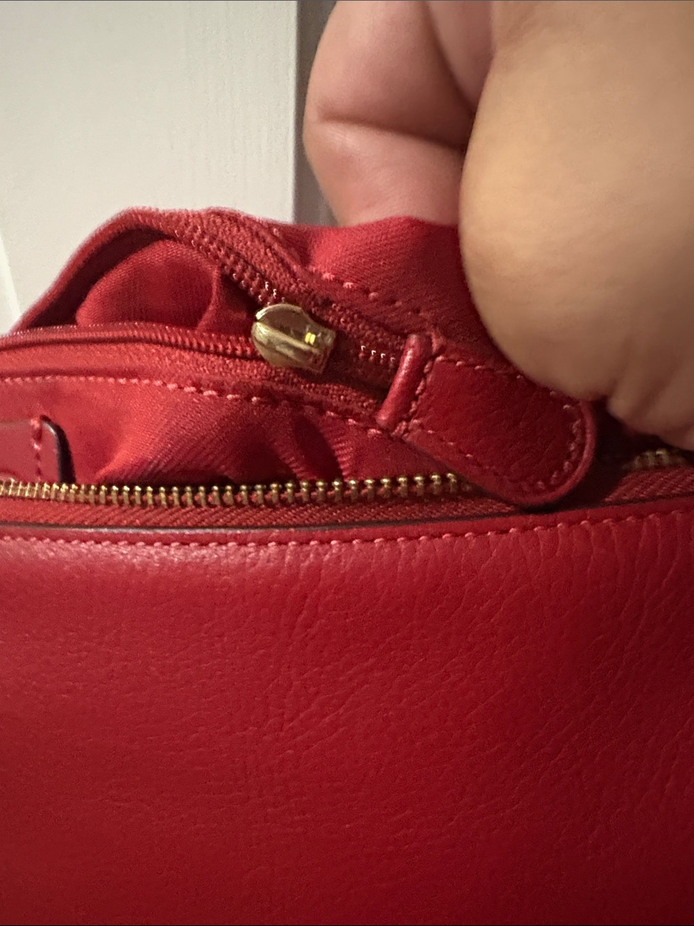 Coach jasper❤️‍🔥Red Pebble Leather Shoulder Bag/ dufflette - Picture 10 of 12